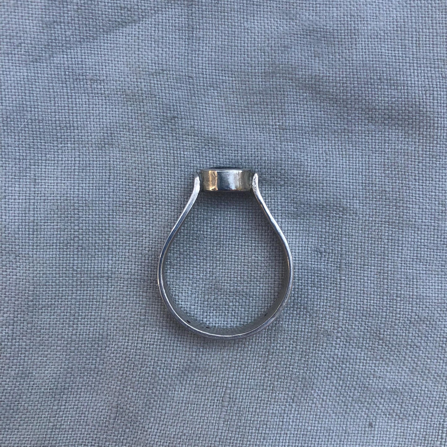 Natural earth-mined sapphire ring in argentium sterling silver // U.S. size 8 1/2 // September birthstone ring // Alternative engagement