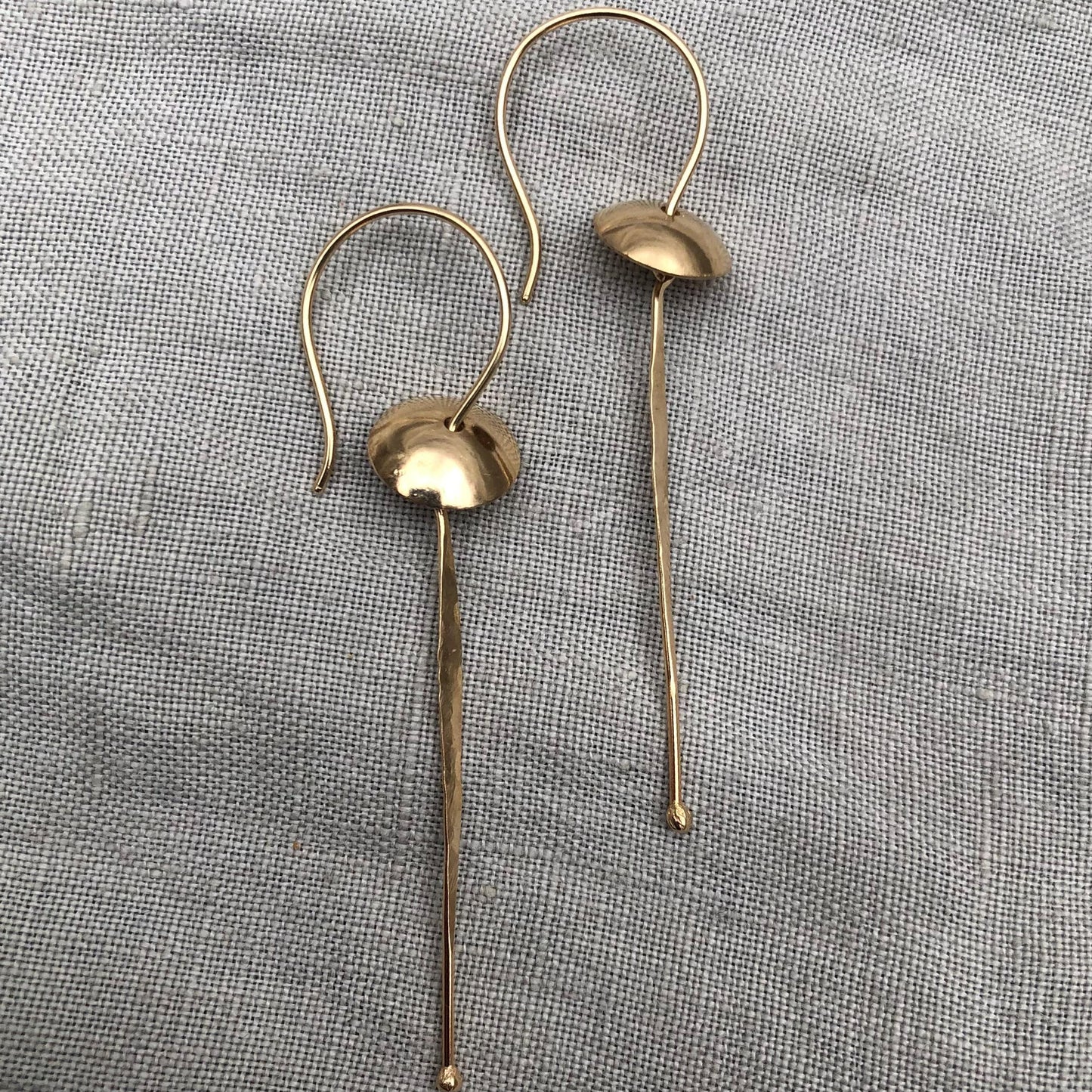 Solid gold statement earrings // Jellyfish earrings