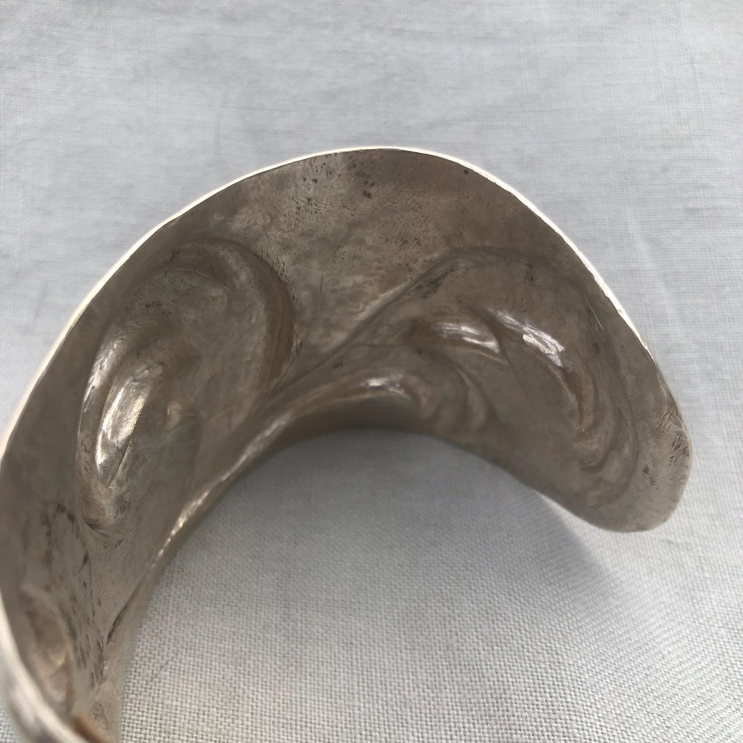 Statement cuff bracelet in argentium sterling silver no. 2