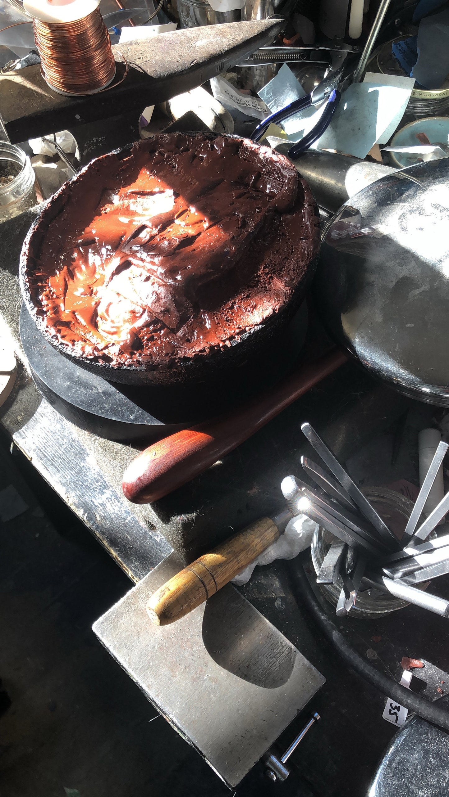 Statement cuff bracelet in argentium sterling silver no. 1