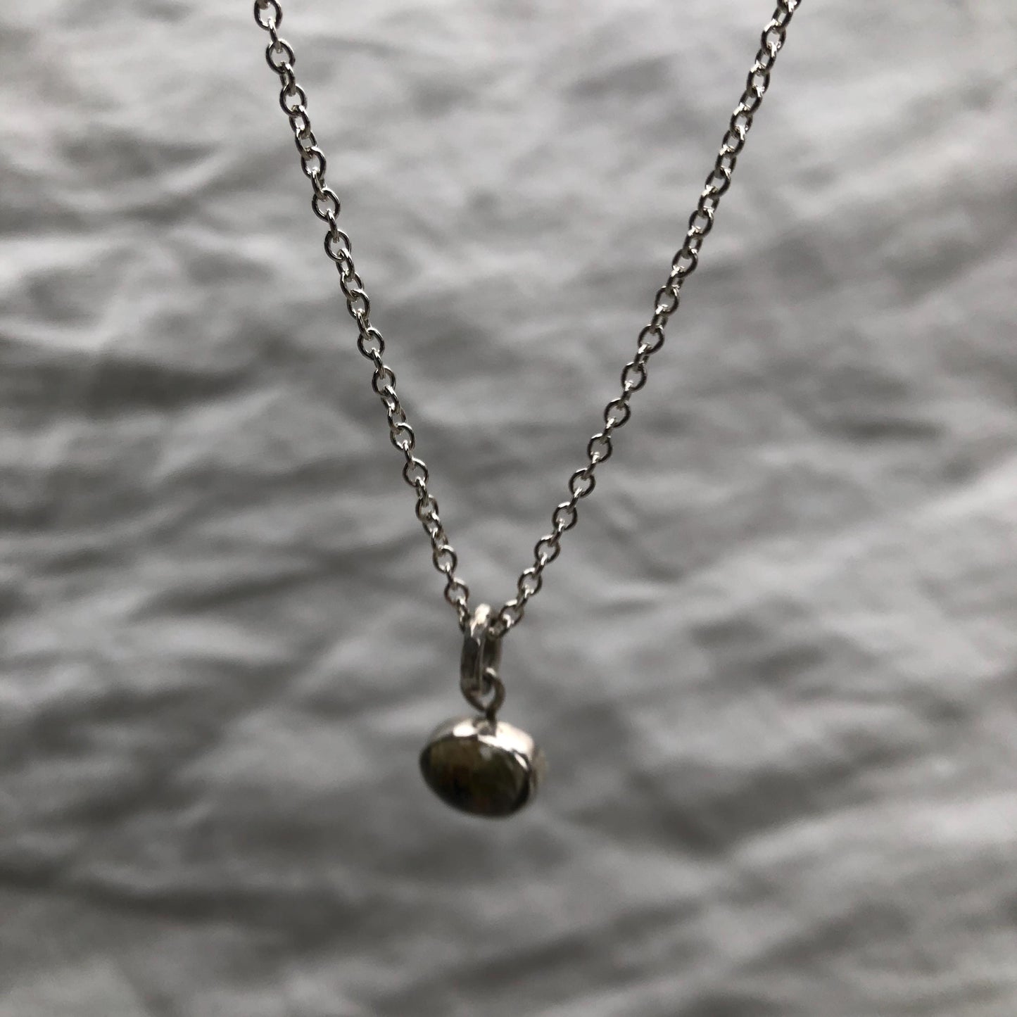 Watermelon tourmaline pendant in argentium sterling silver