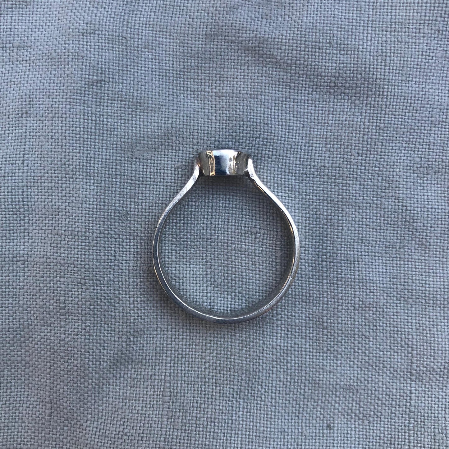 Natural earth-mined sapphire ring in argentium sterling silver // U.S. size 7 3/4 // Alternative engagement // September birthstone ring