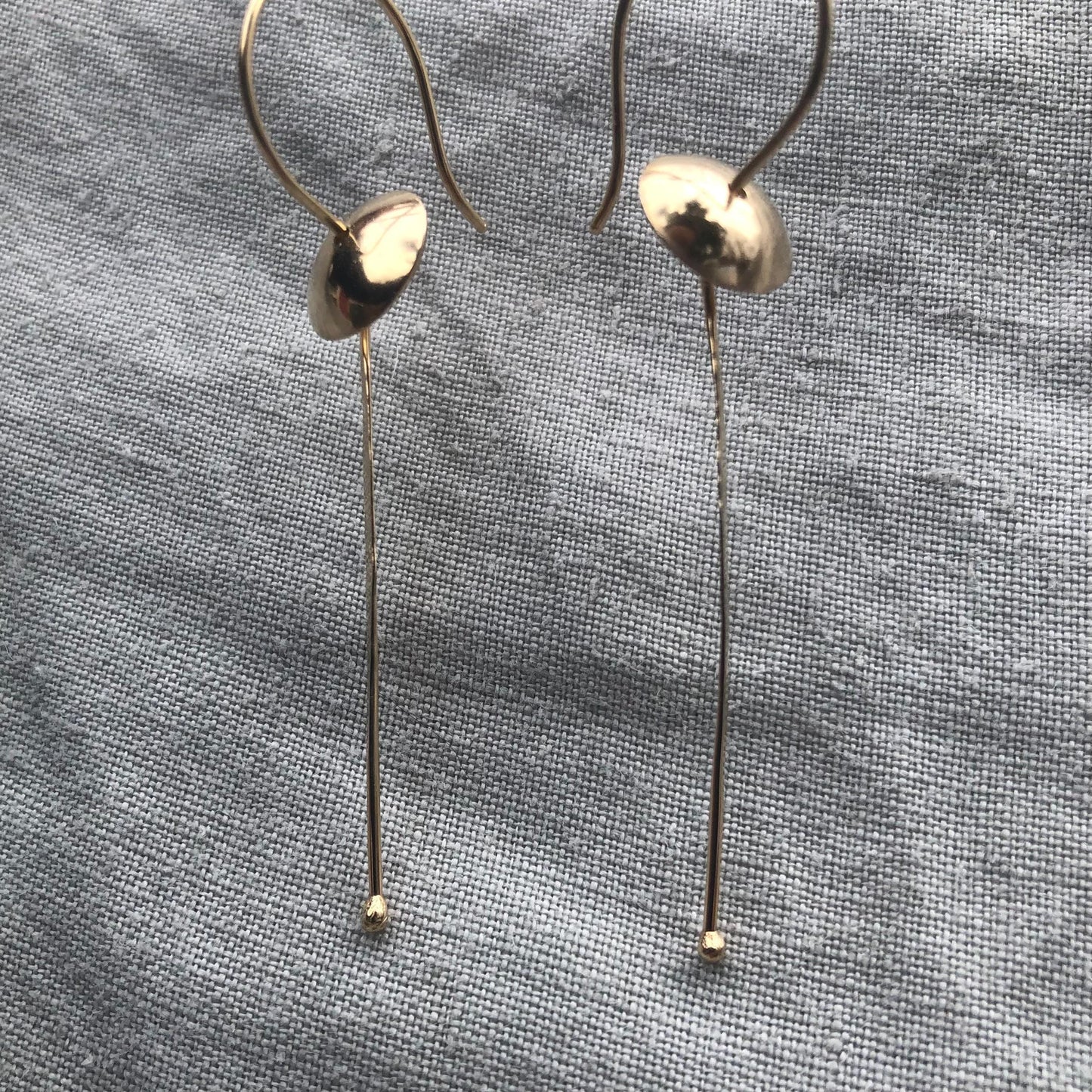 Solid gold statement earrings // Jellyfish earrings