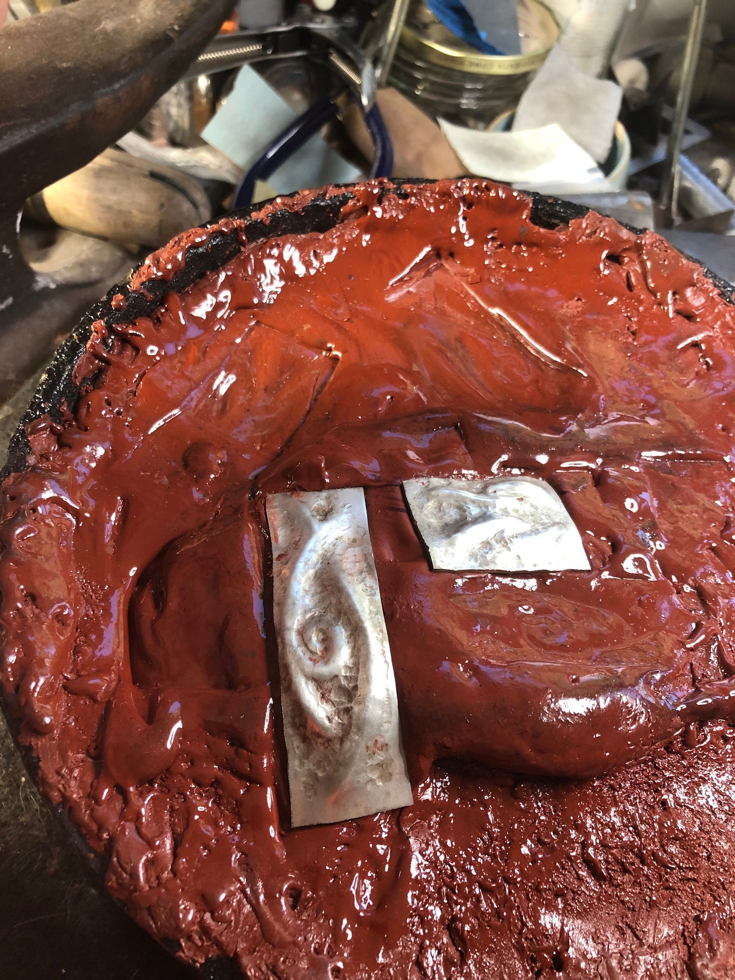 Statement cuff bracelet in argentium sterling silver no. 2