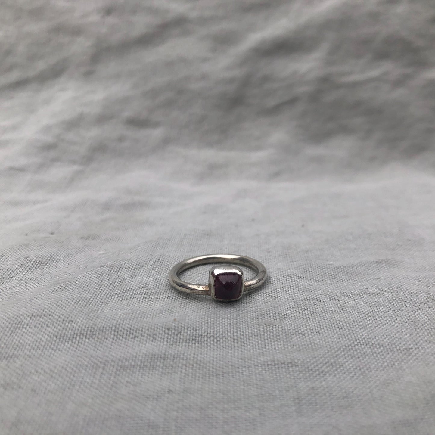 Pink tourmaline ring in argentium sterling silver // U.S. size 6 1/2