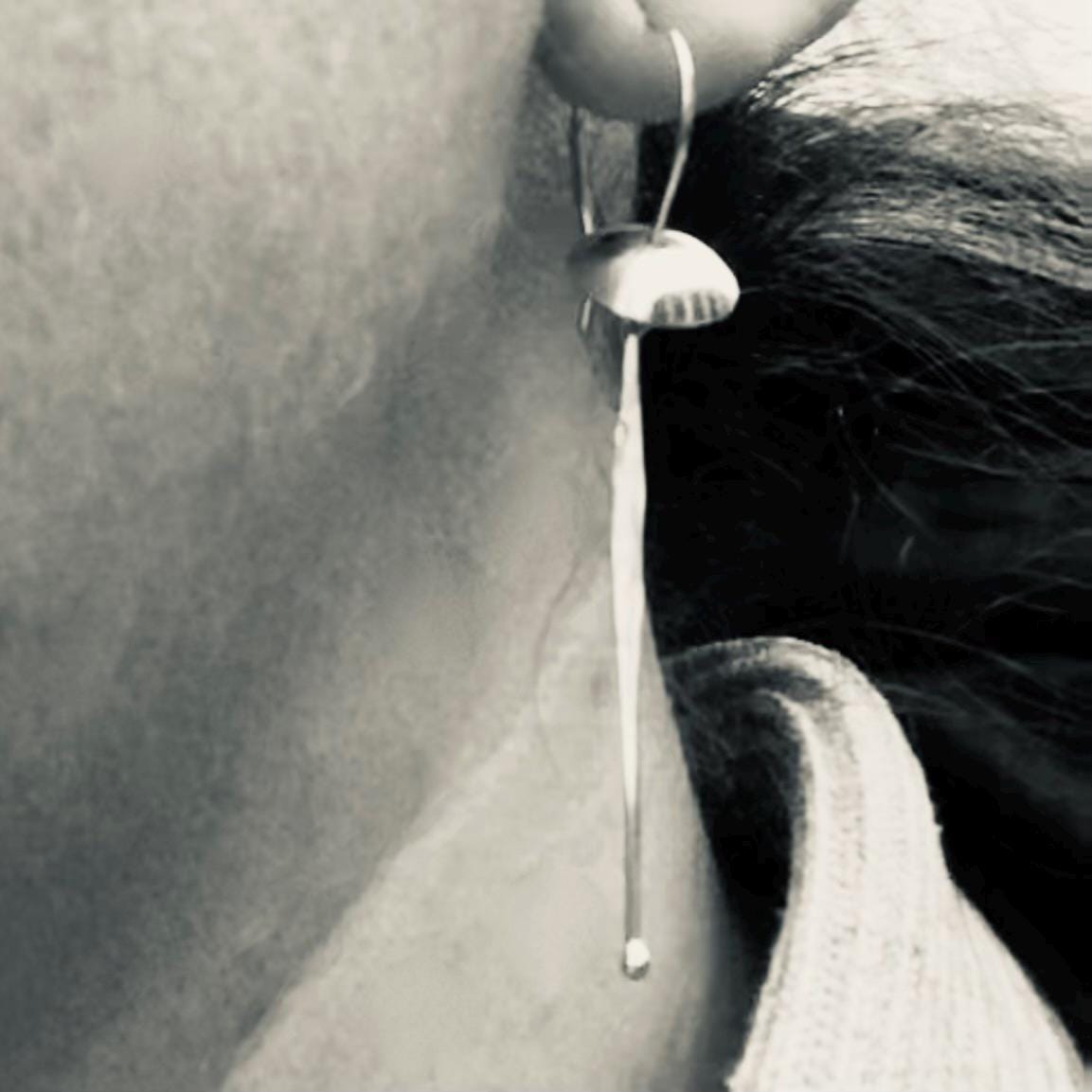 Solid gold statement earrings // Jellyfish earrings