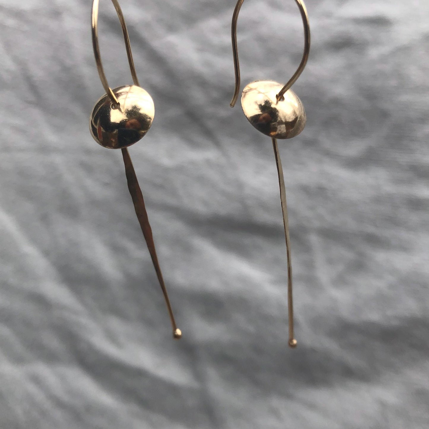 Solid gold statement earrings // Jellyfish earrings