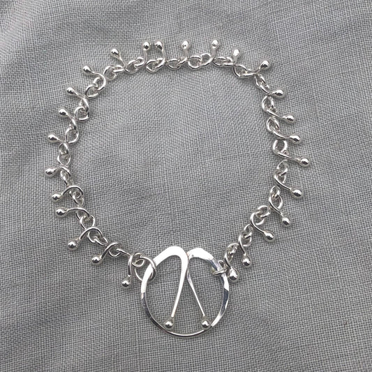 Spine bracelet in argentium sterling silver // Handmade chain bracelet