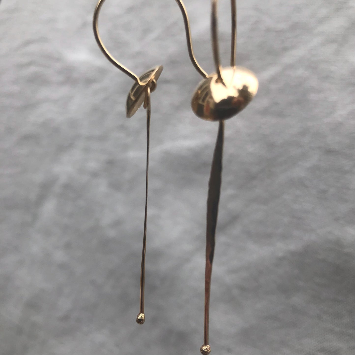 Solid gold statement earrings // Jellyfish earrings