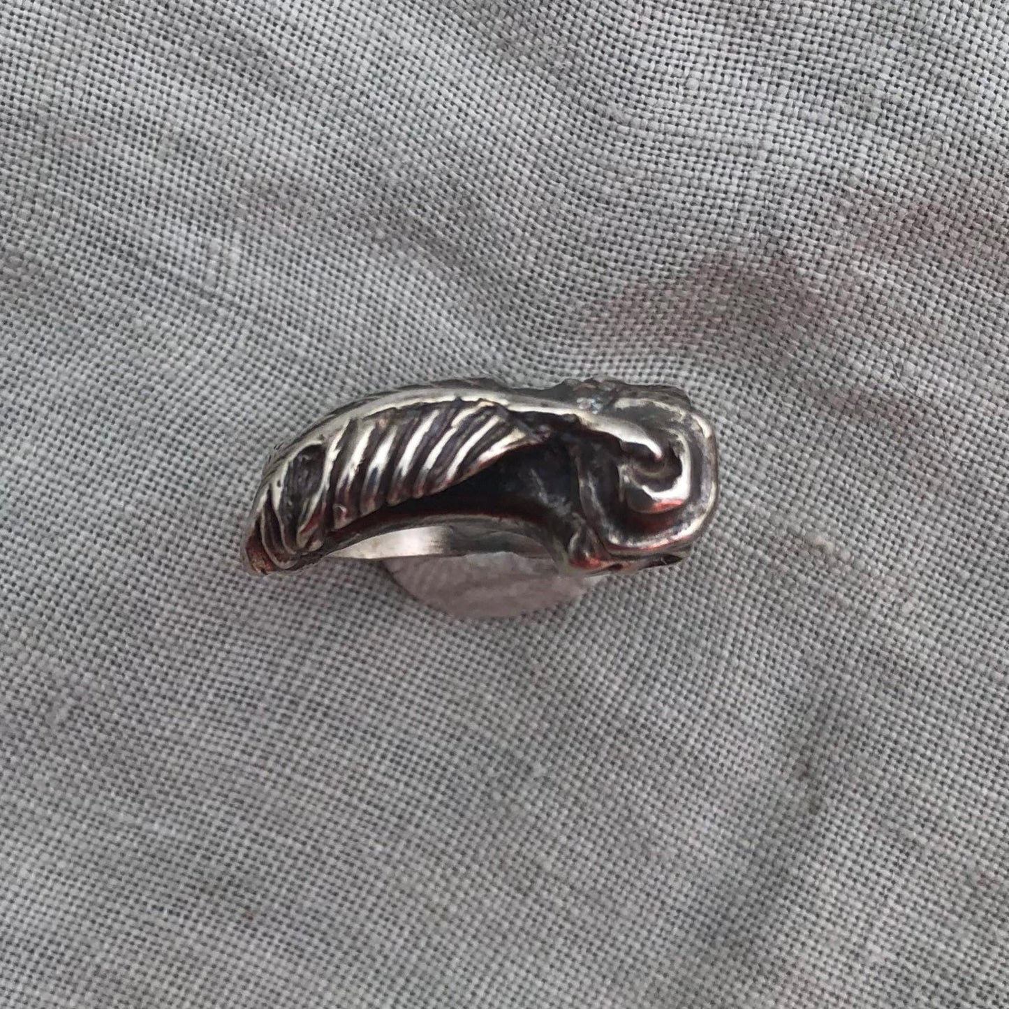 Shakespeare Sonnet 17 Ring // Hand-carved ring in argentium sterling silver // Quill and inkwell ring // Writer's ring