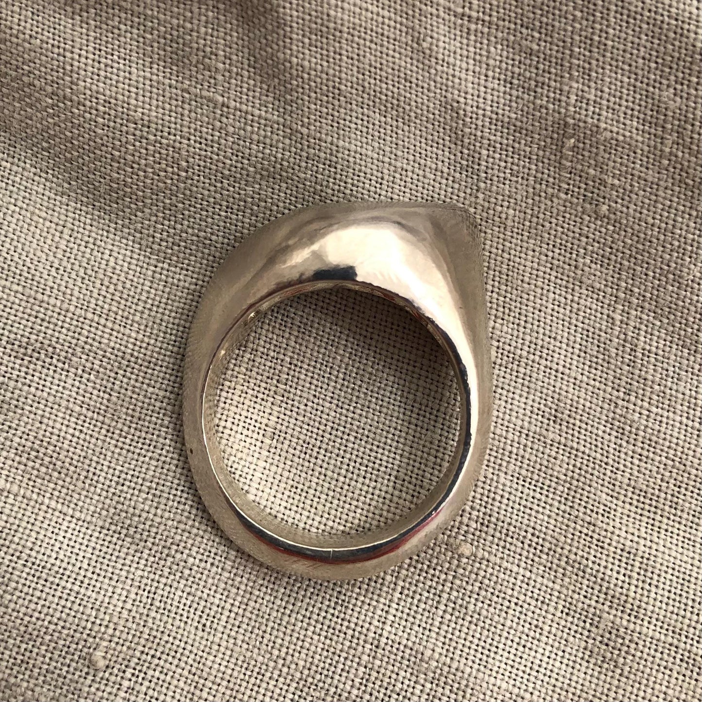 Freeform domed ring in argentium sterling silver // Modern sculptural ring // U.S. size  8 1/2