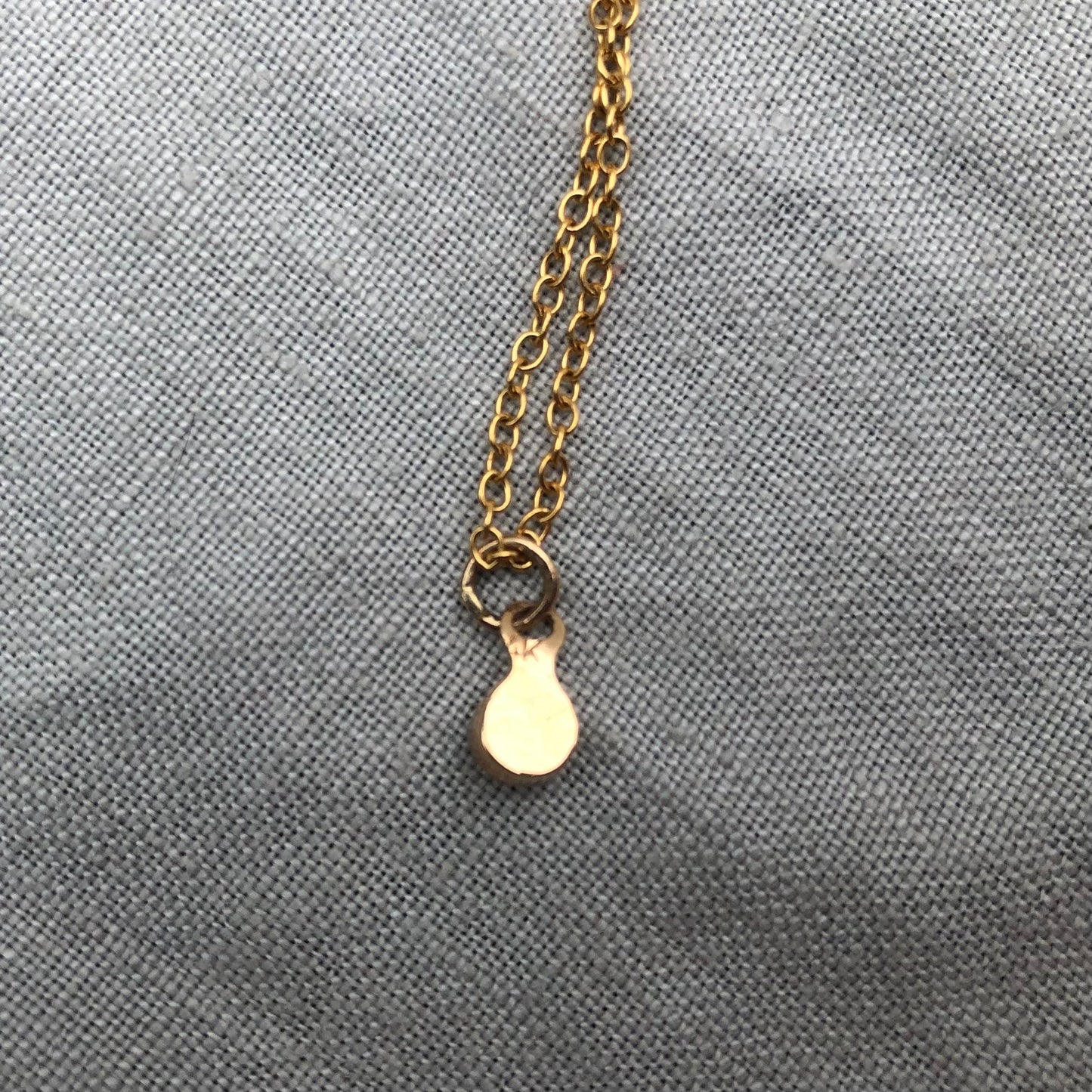 Solid gold ruby cabochon pendant // 14 karat gold ruby pendant // Tiny ruby pendant