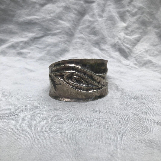 Statement cuff bracelet in argentium sterling silver no. 1
